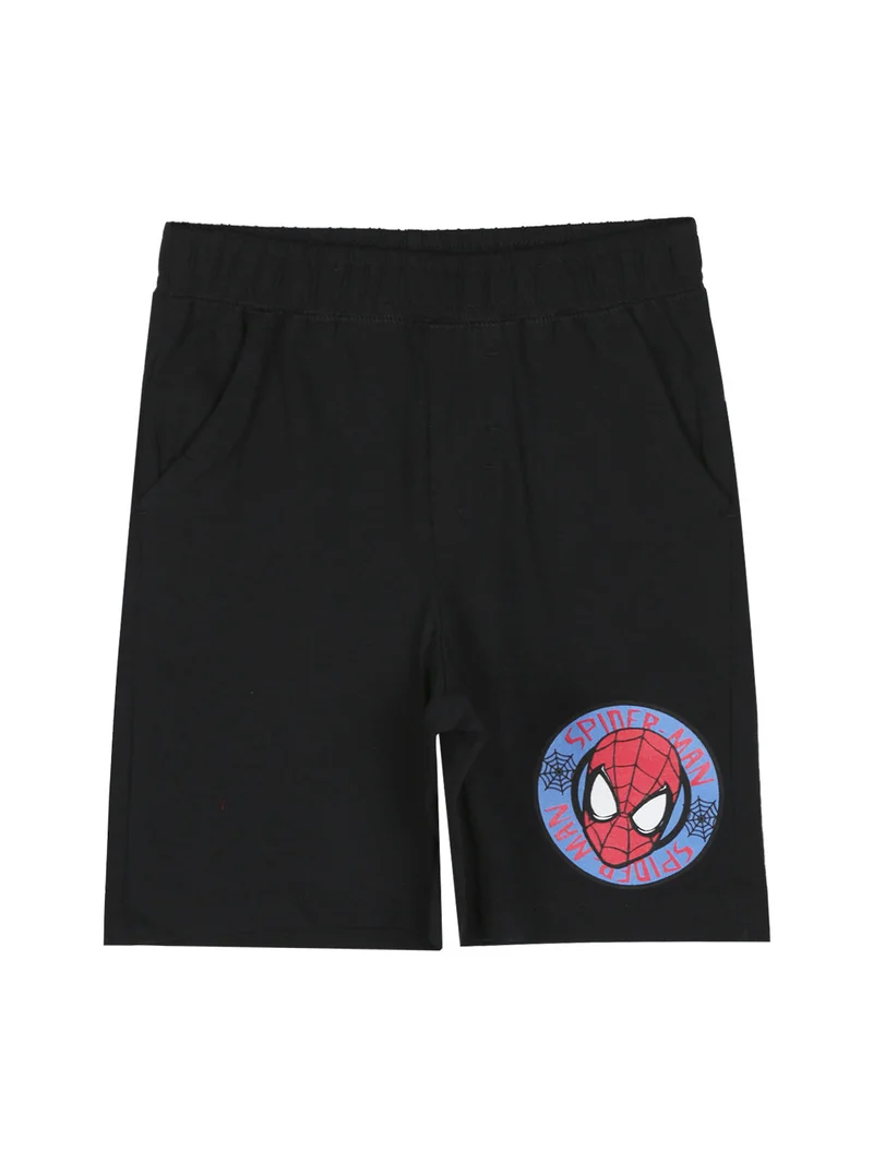 Completo corto da bambino in cotone con t-shirt e bermuda - rosso