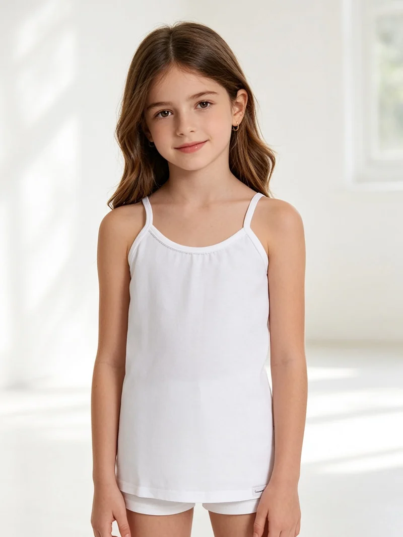 Canottiera in cotone - bianco