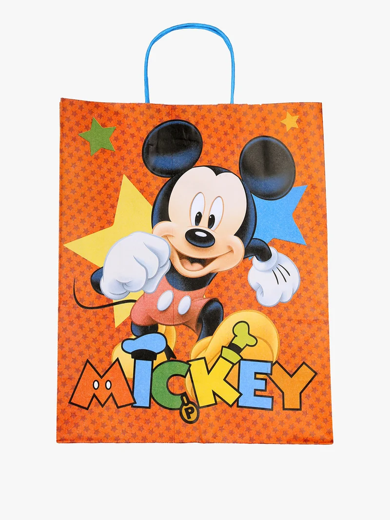Sacchetto regalo in carta con Topolino e Paperino - arancione