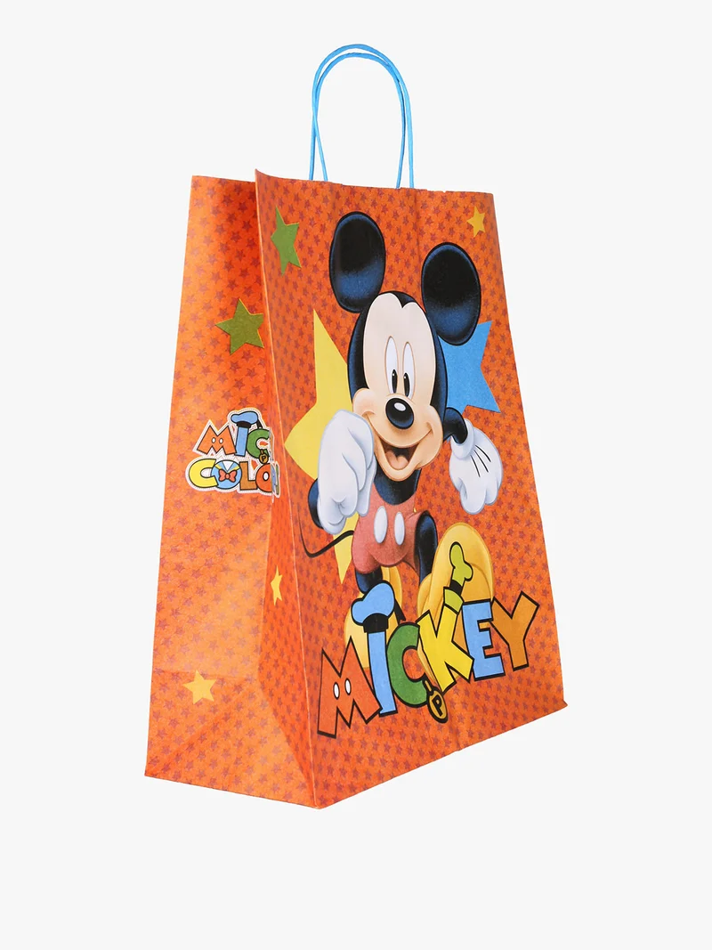 Sacchetto regalo in carta con Topolino e Paperino - arancione