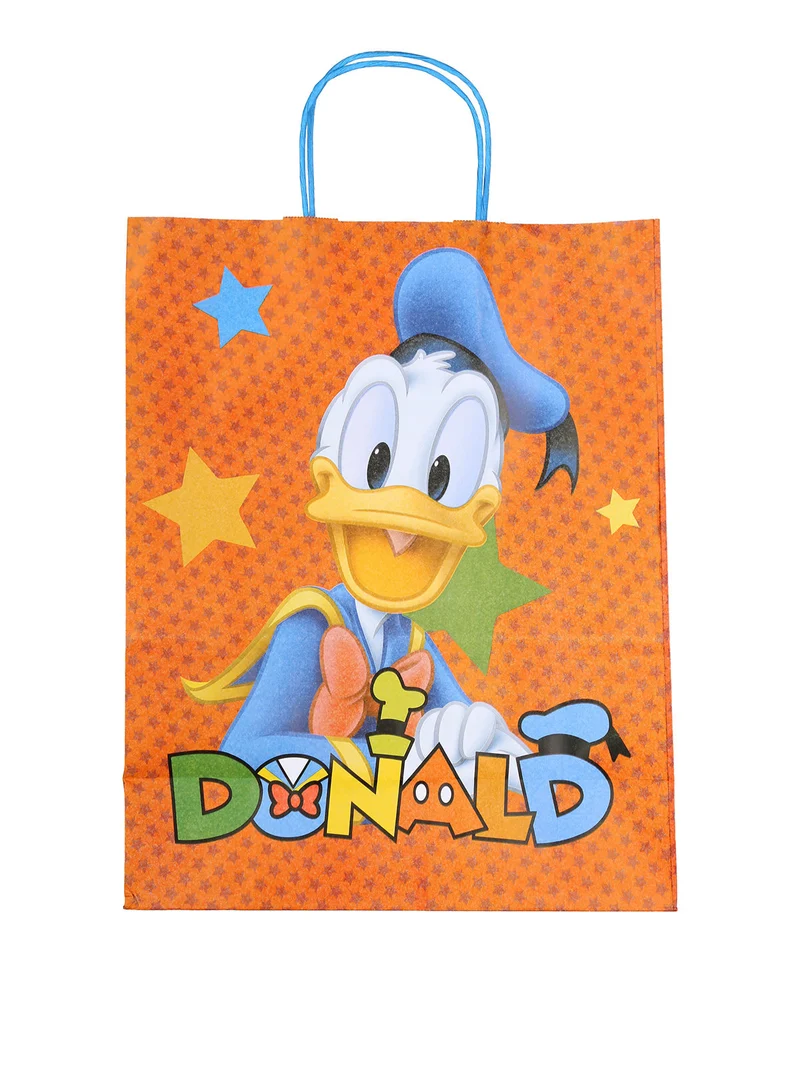 Sacchetto regalo in carta con Topolino e Paperino - arancione