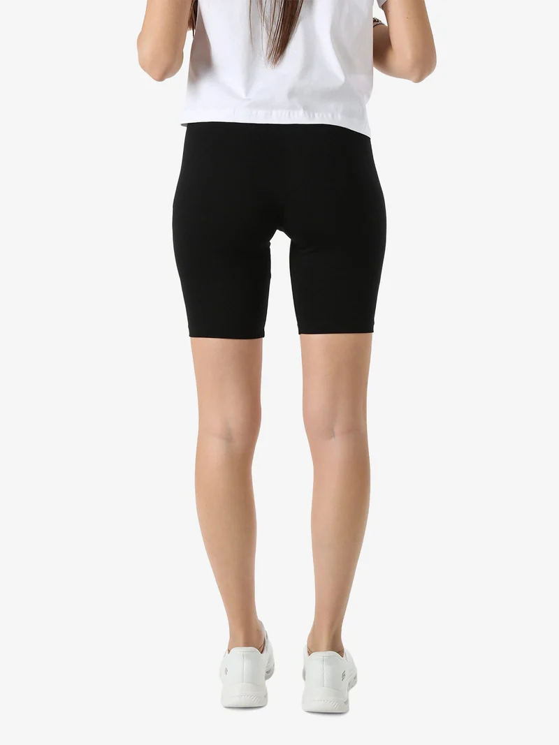 Shorts sportivi da donna con logo - nero