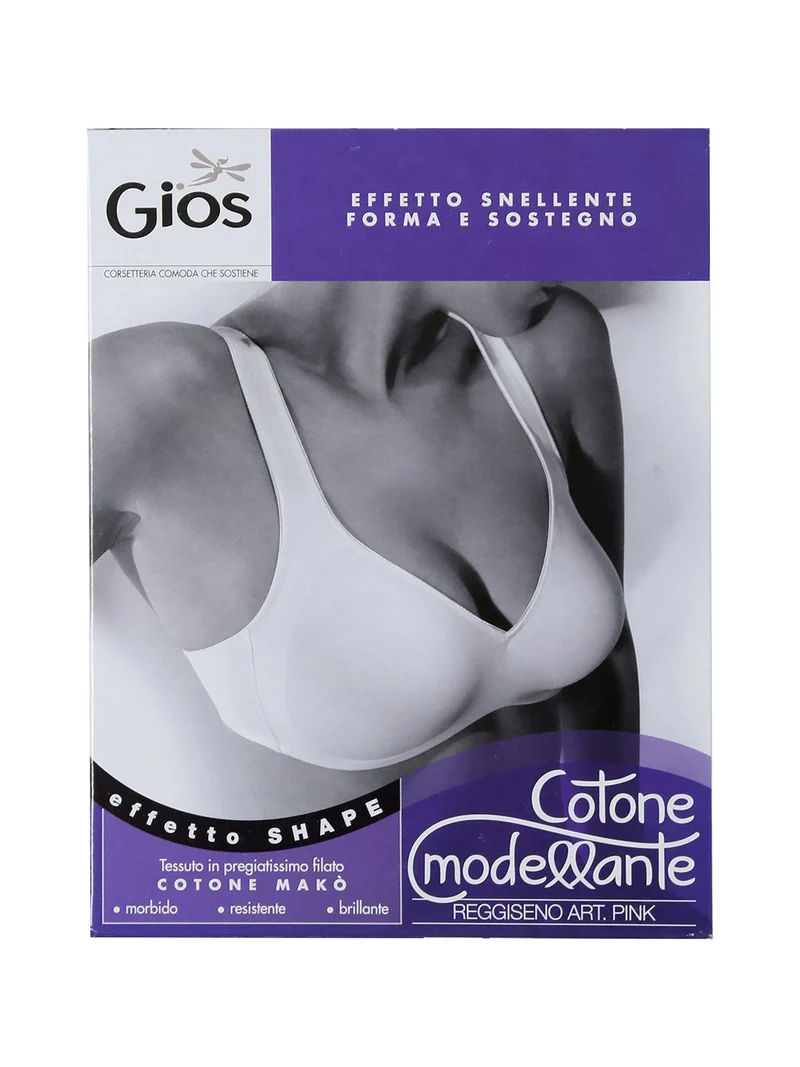PINK Reggiseno con coppe preformate in cotone makò COPPA B - bianco