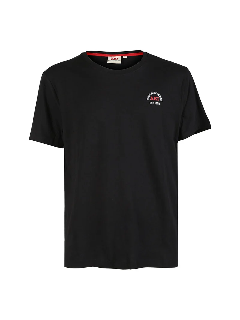 T-shirt uomo girocollo in cotone - nero