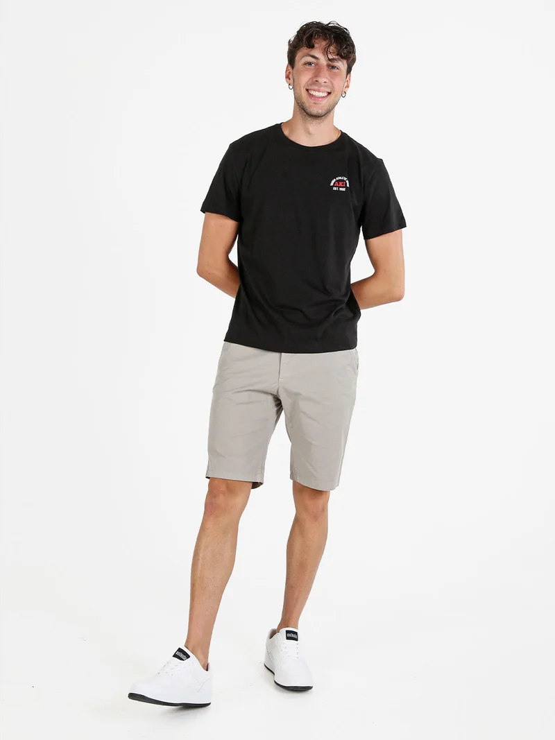 T-shirt uomo girocollo in cotone - nero