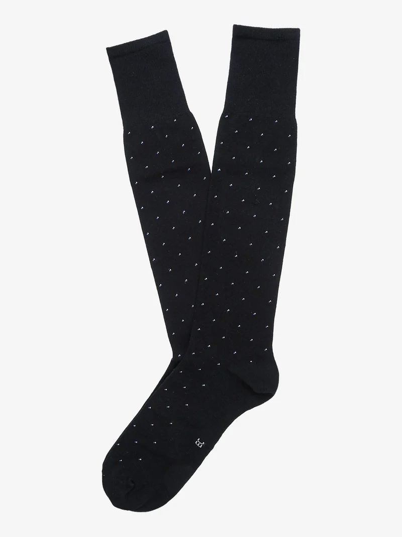 Calze lunghe da uomo in caldo cotone - blu scuro