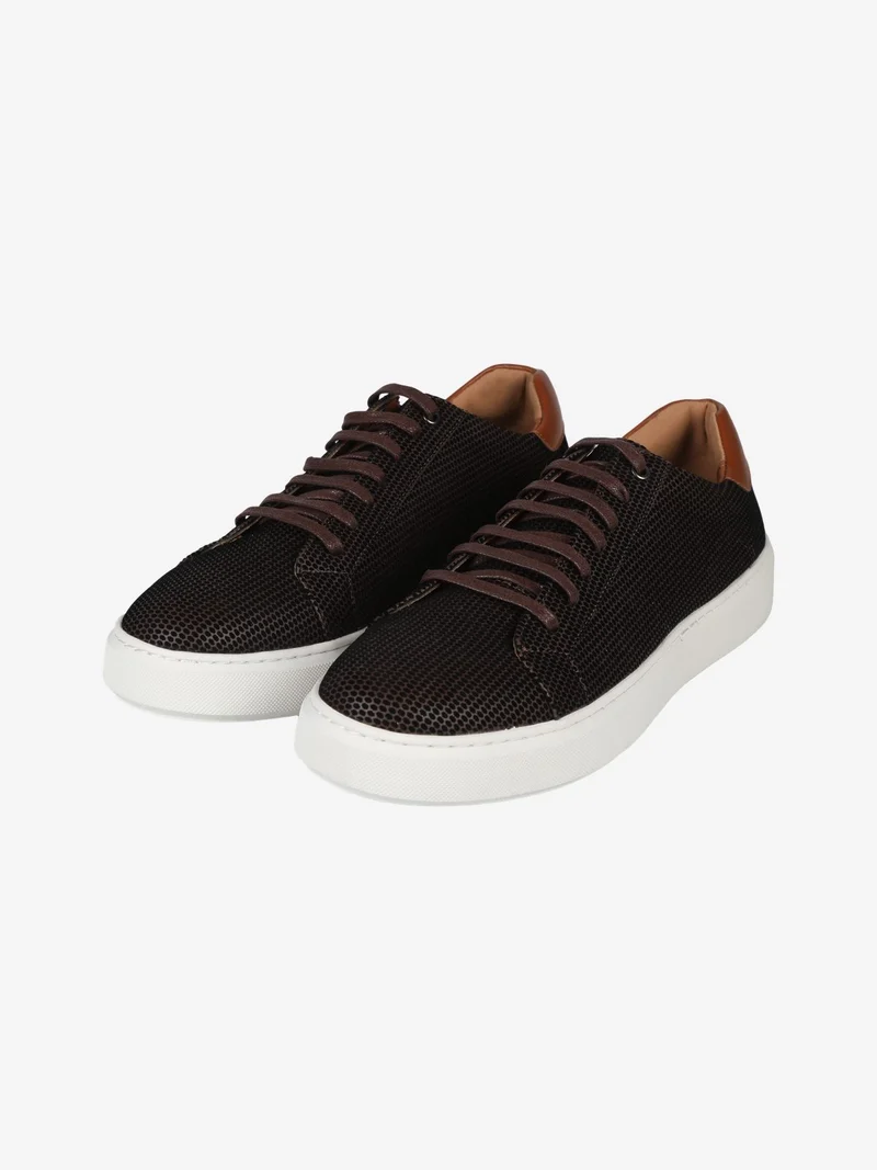 Sneakers basse da uomo stringate - moro