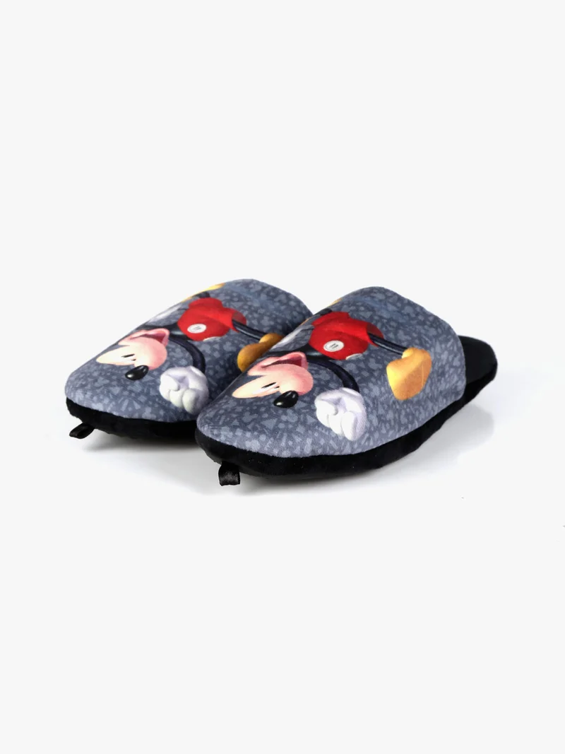 Pantofole donna con stampe - nero