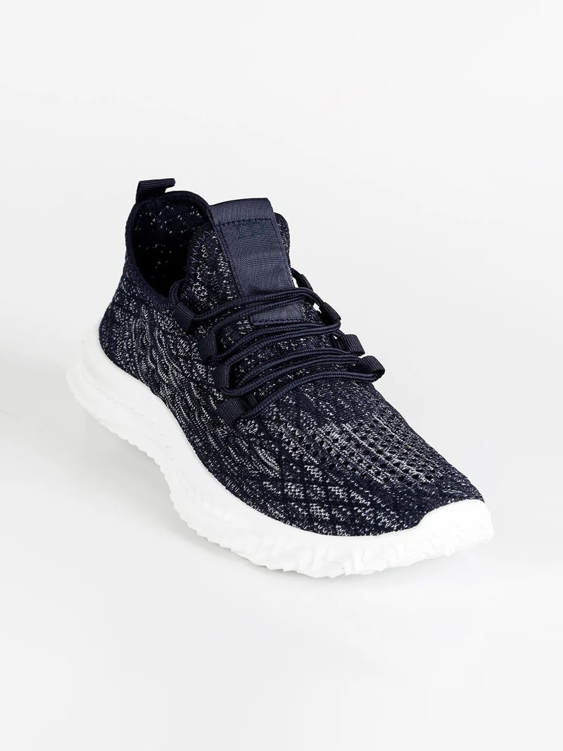 Sneakers sportive uomo in tessuto - blu scuro