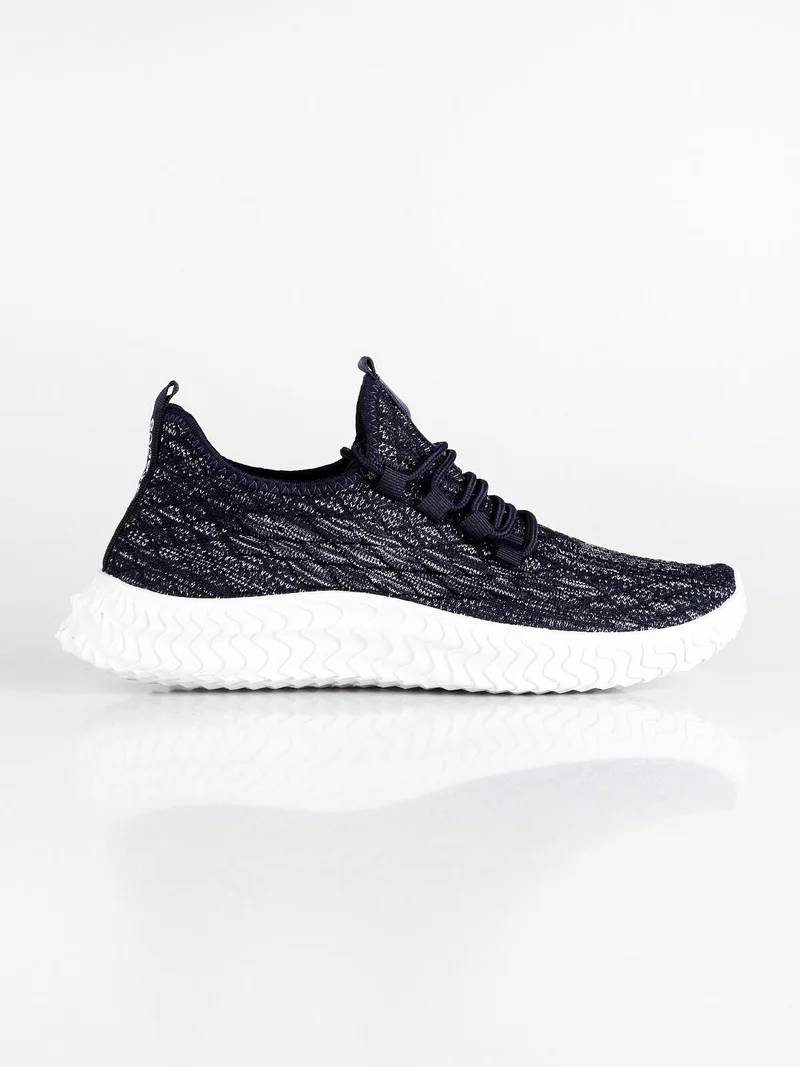 Sneakers sportive uomo in tessuto - blu scuro
