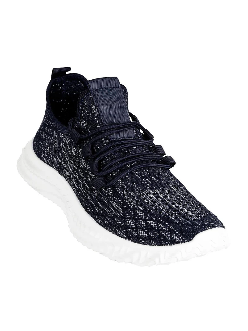 Sneakers sportive uomo in tessuto - blu scuro