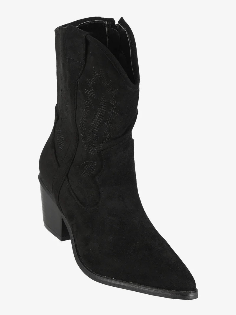 Stivaletti texani donna scamosciati - nero