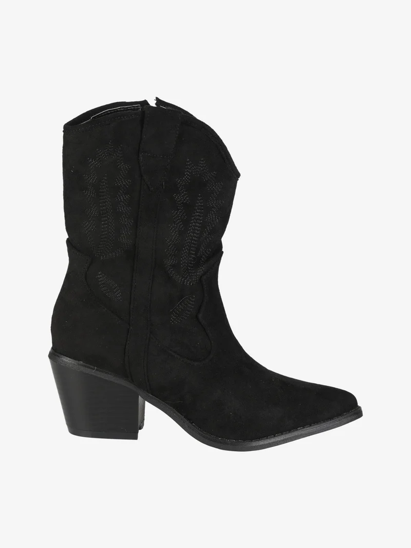 Stivaletti texani donna scamosciati - nero