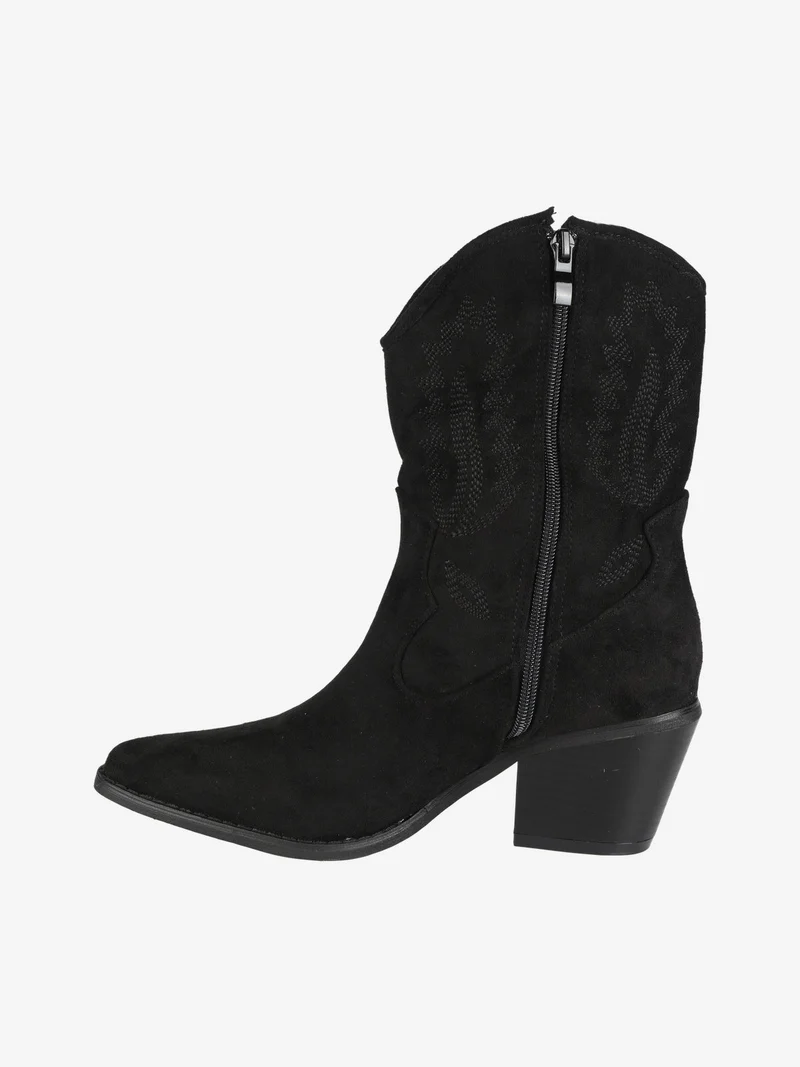 Stivaletti texani donna scamosciati - nero
