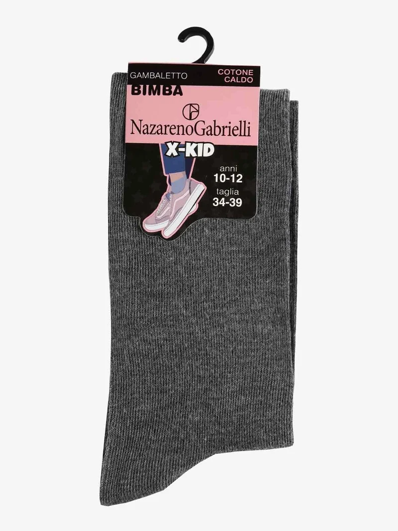 Calze lunghe in caldo cotone - grigio