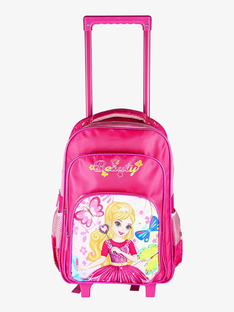 Zaino da scuola con rotelle - fucsia