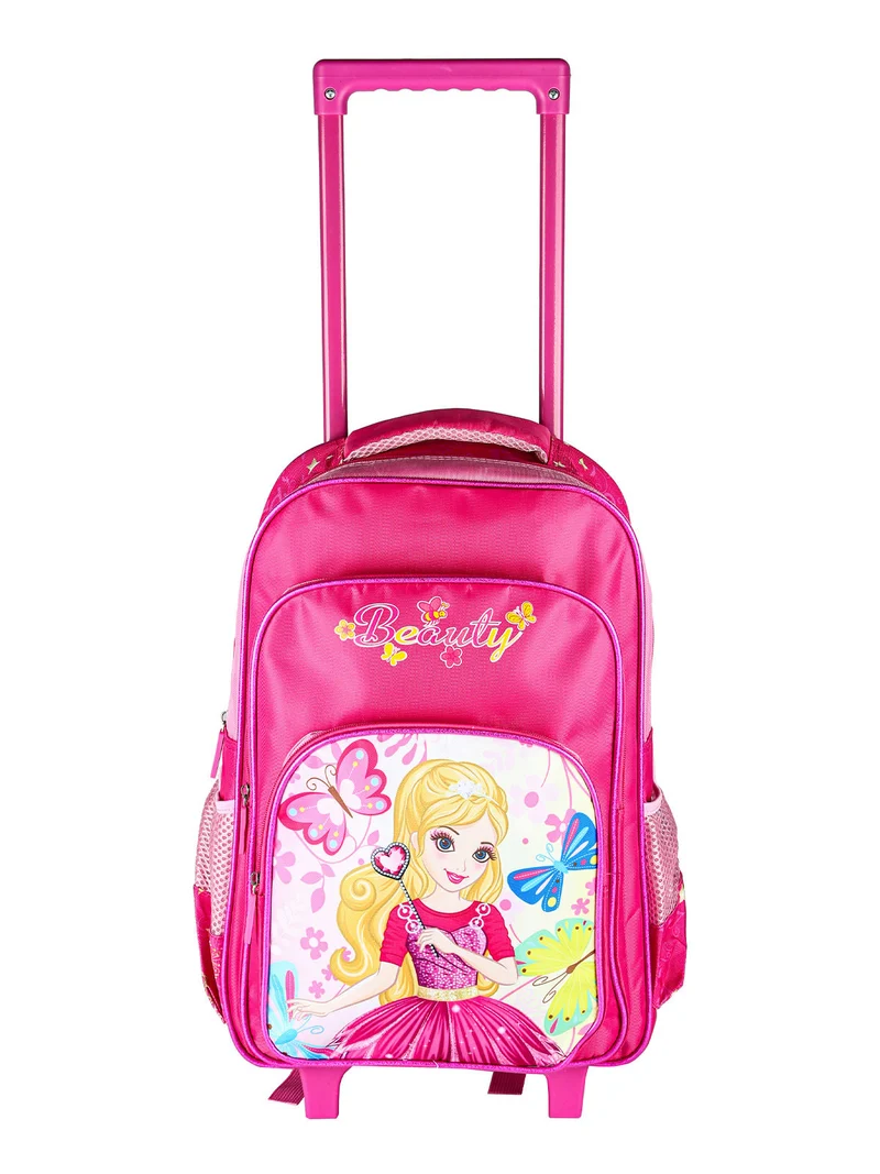 Zaino da scuola con rotelle - fucsia