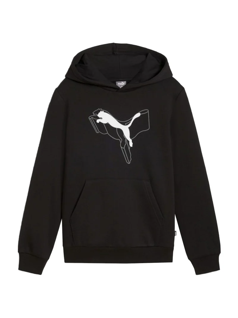 ESS+Logo LAB Cat Hoodie Felpa da ragazzo con cappuccio - nero