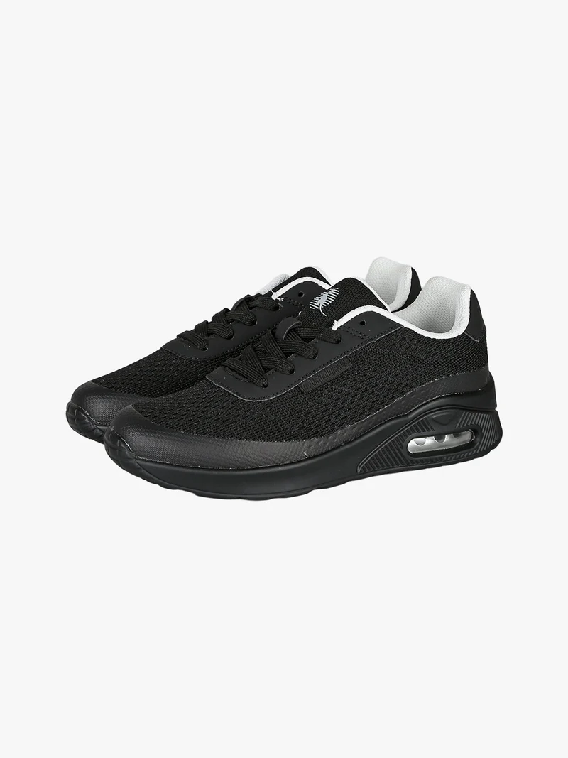 Sneakers sportive da donna in tessuto con air - nero