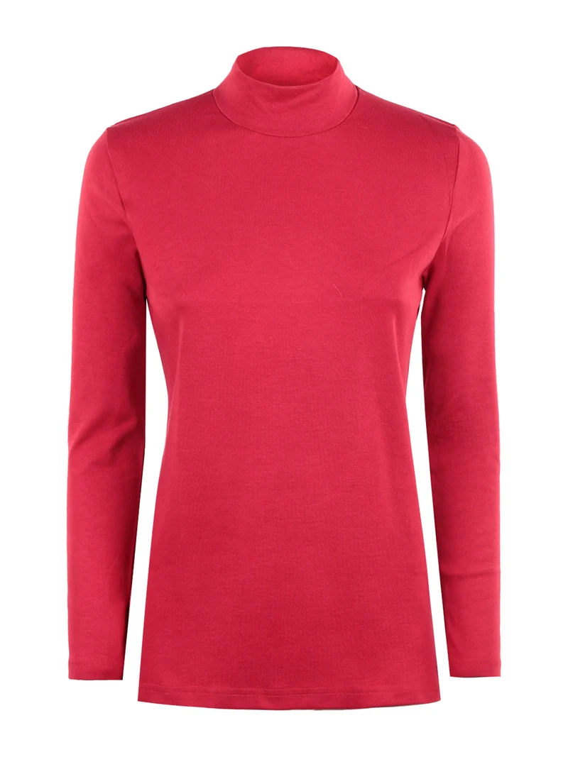 Lupetto manica lunga in caldo cotone - rosso