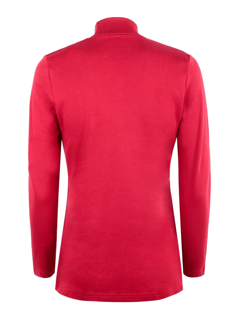 Lupetto manica lunga in caldo cotone - rosso