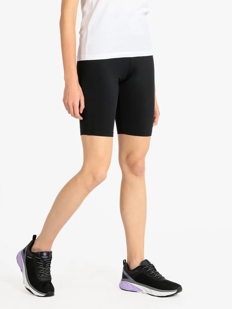 Leggings corti sportivi da donna - nero