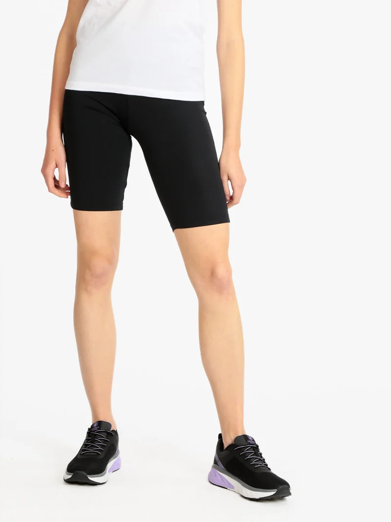 Leggings corti sportivi da donna - nero