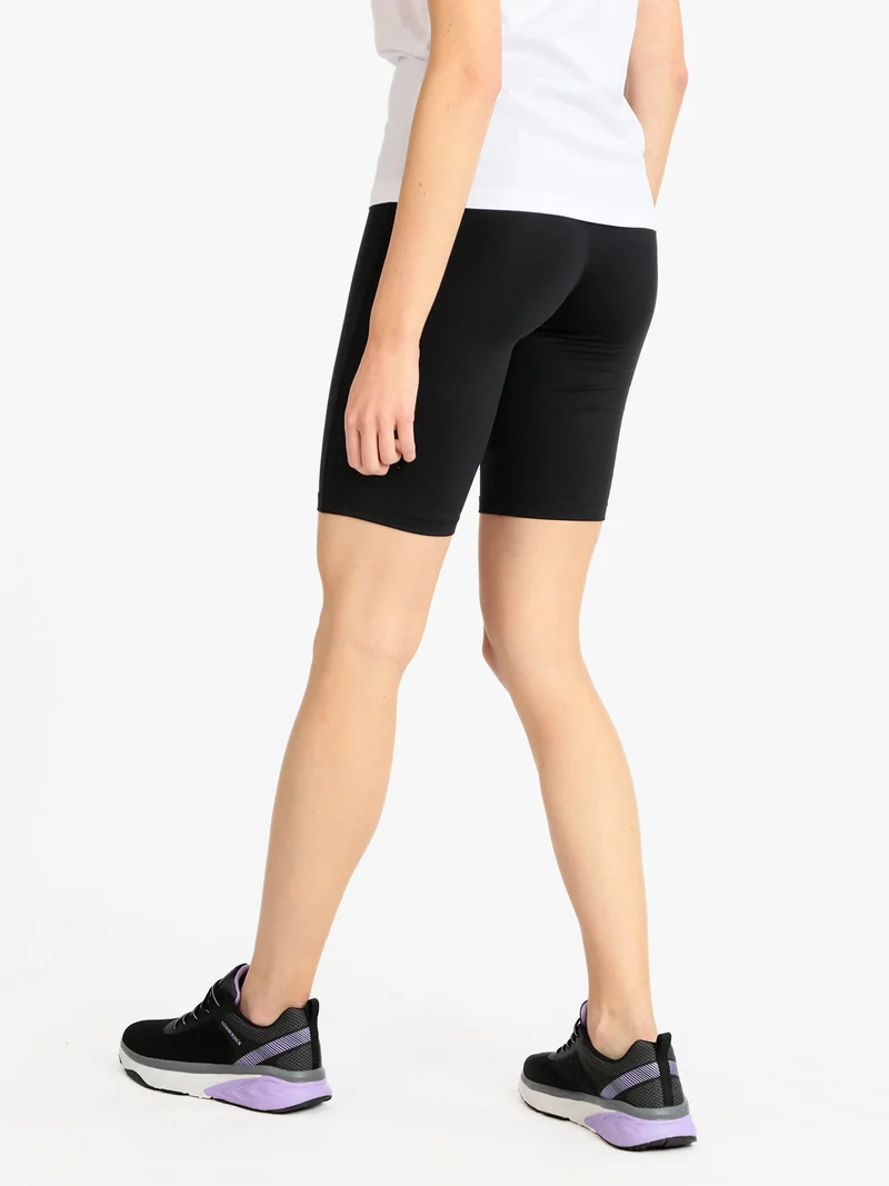 Leggings corti sportivi da donna - nero