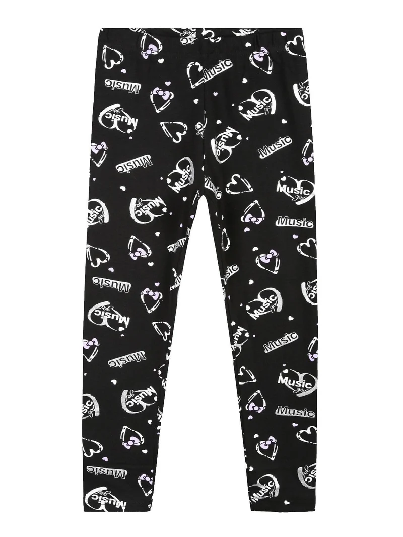 Leggings bimba in caldo cotone - nero