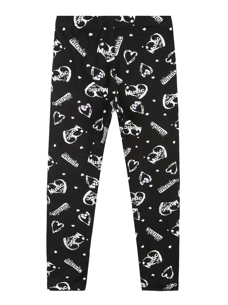 Leggings bimba in caldo cotone - nero