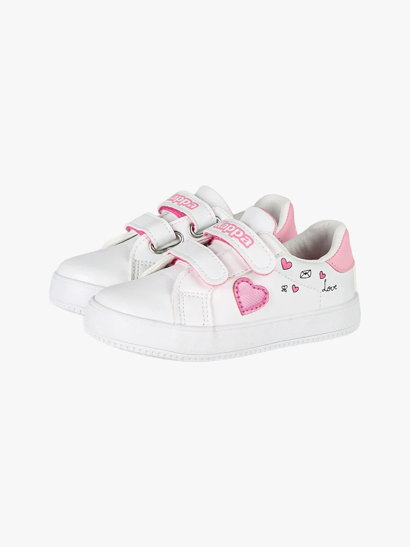 ZOOM Sneakers da bambina in ecopelle con strappi - bianco