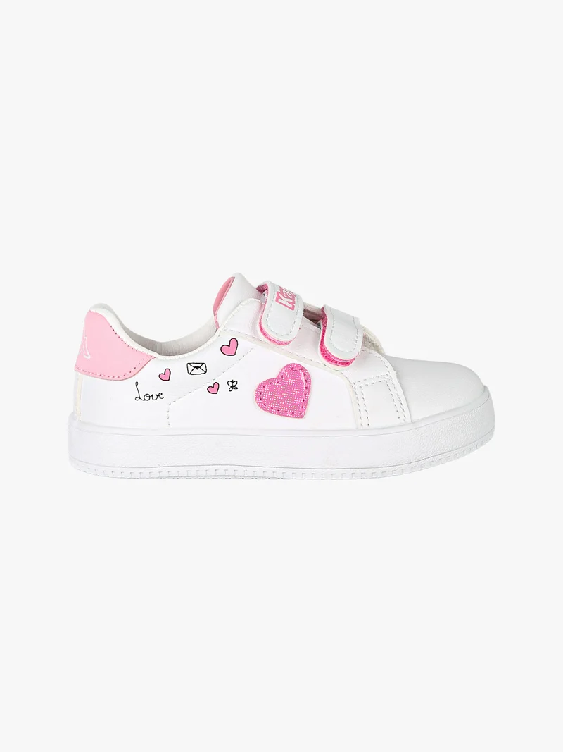 ZOOM Sneakers da bambina in ecopelle con strappi - bianco
