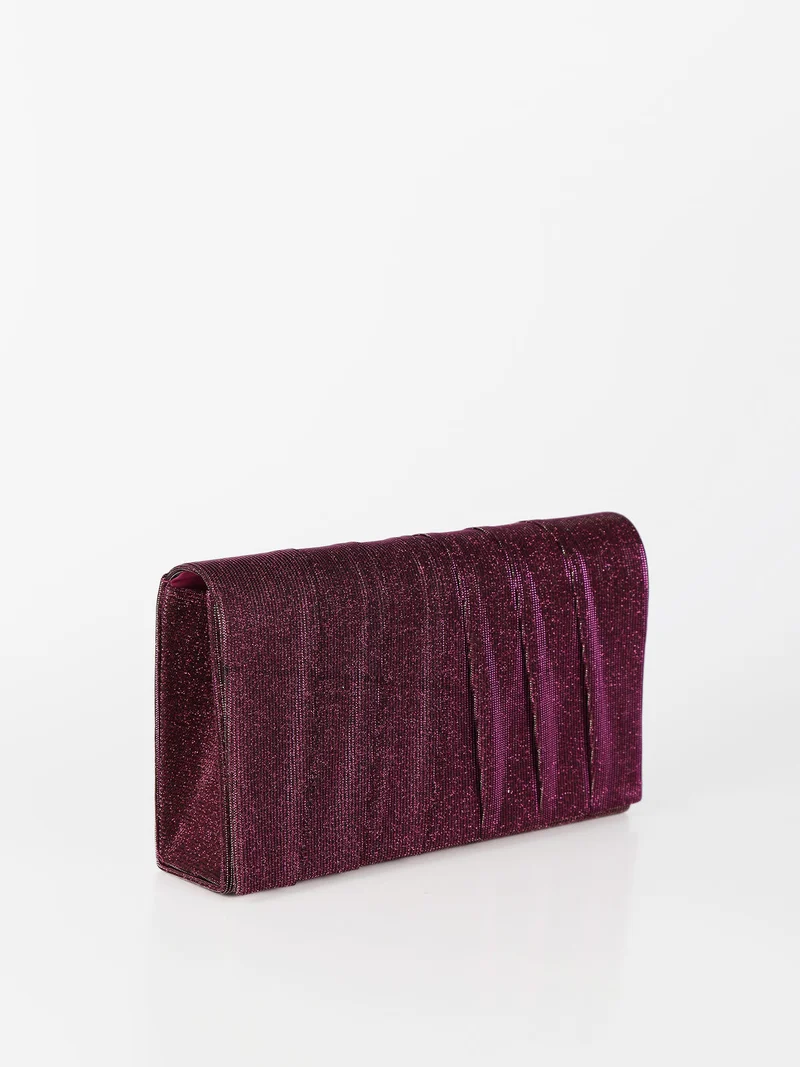 Pochette donna rettangolare con tracolla - vino