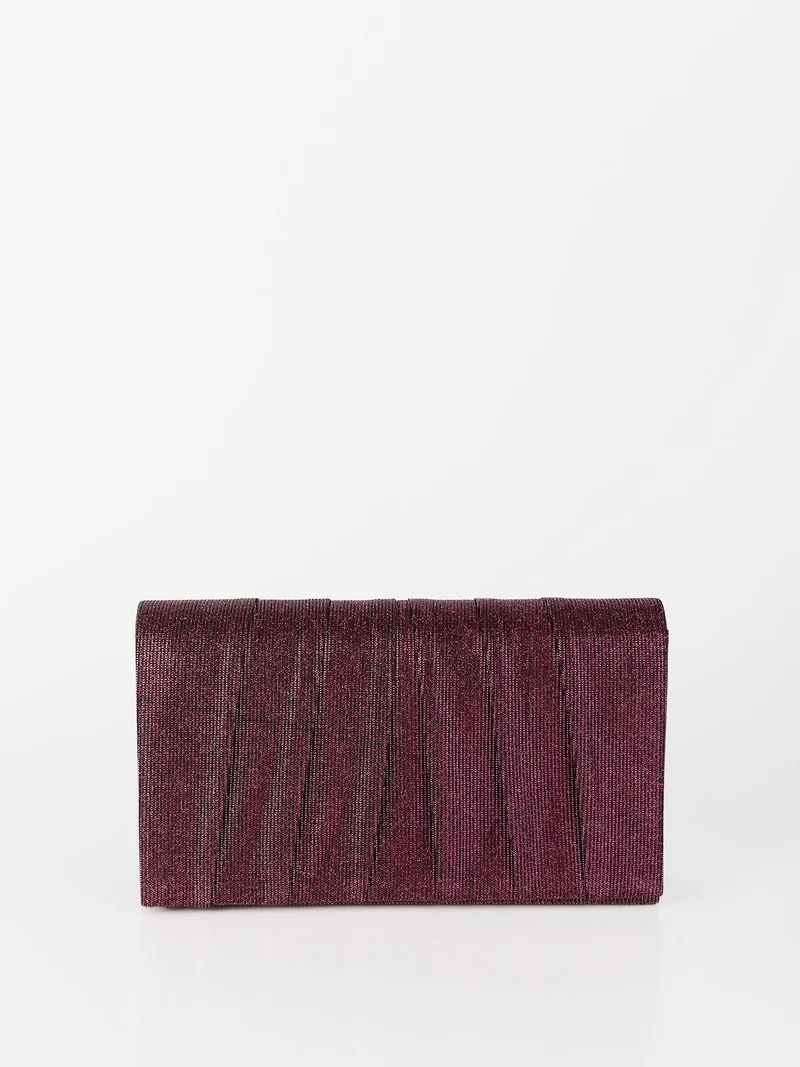 Pochette donna rettangolare con tracolla - vino