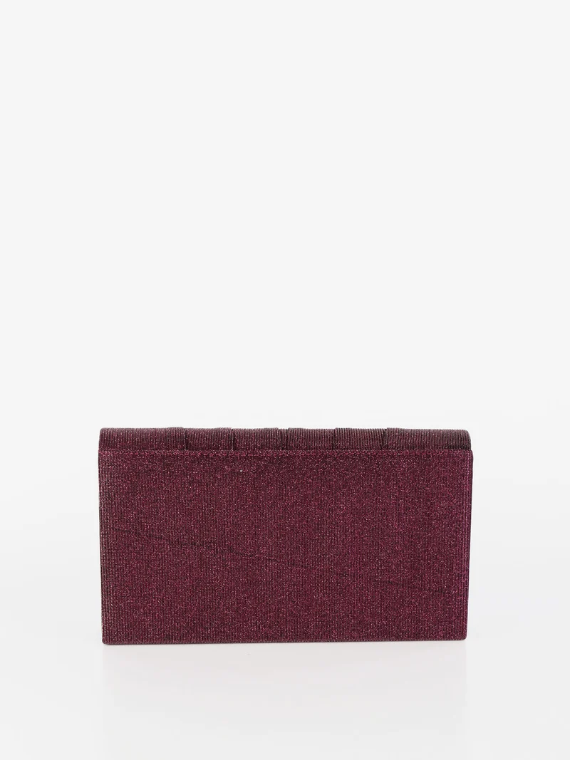 Pochette donna rettangolare con tracolla - vino