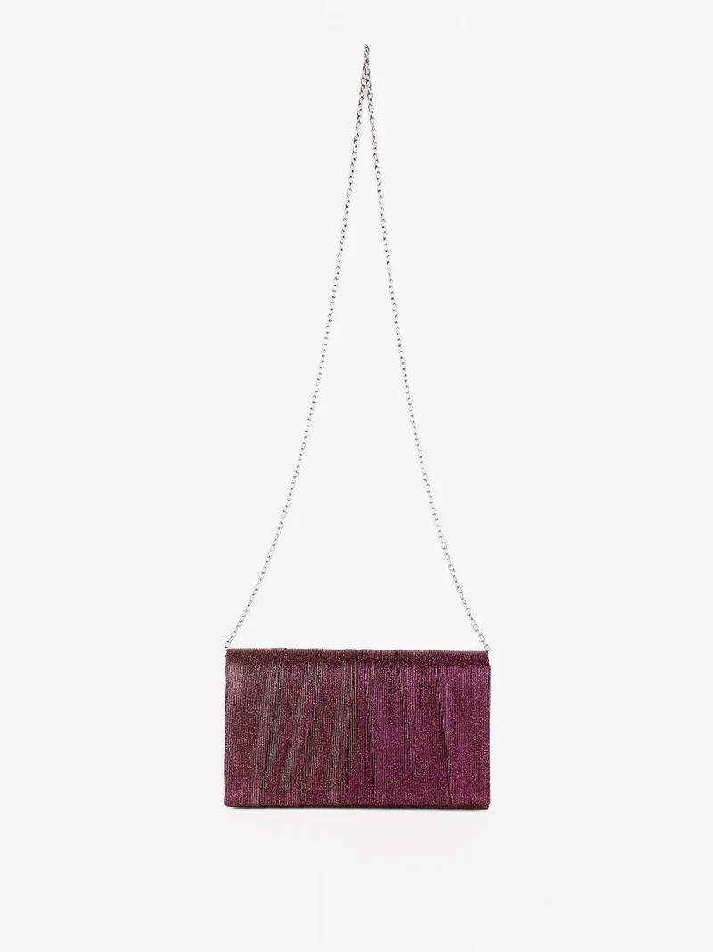 Pochette donna rettangolare con tracolla - vino