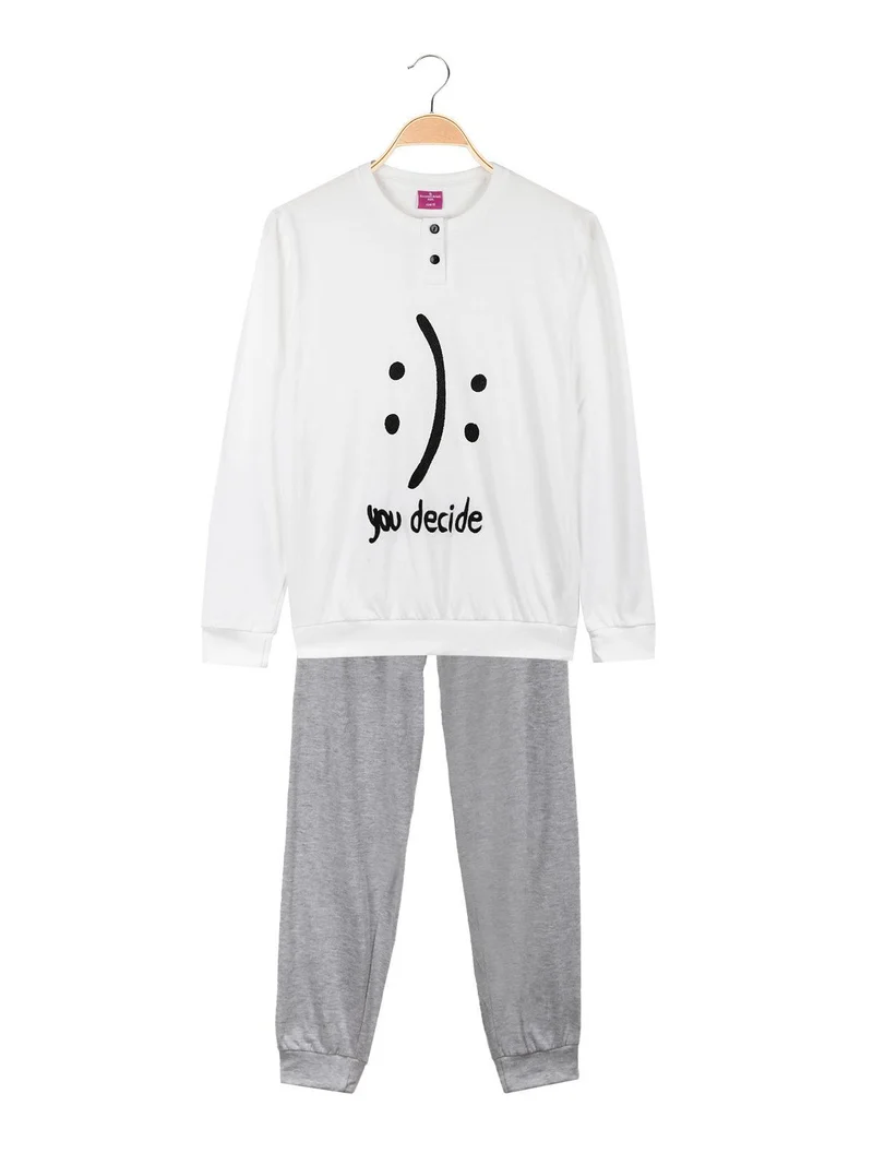 Pigiama ragazza in cotone - bianco