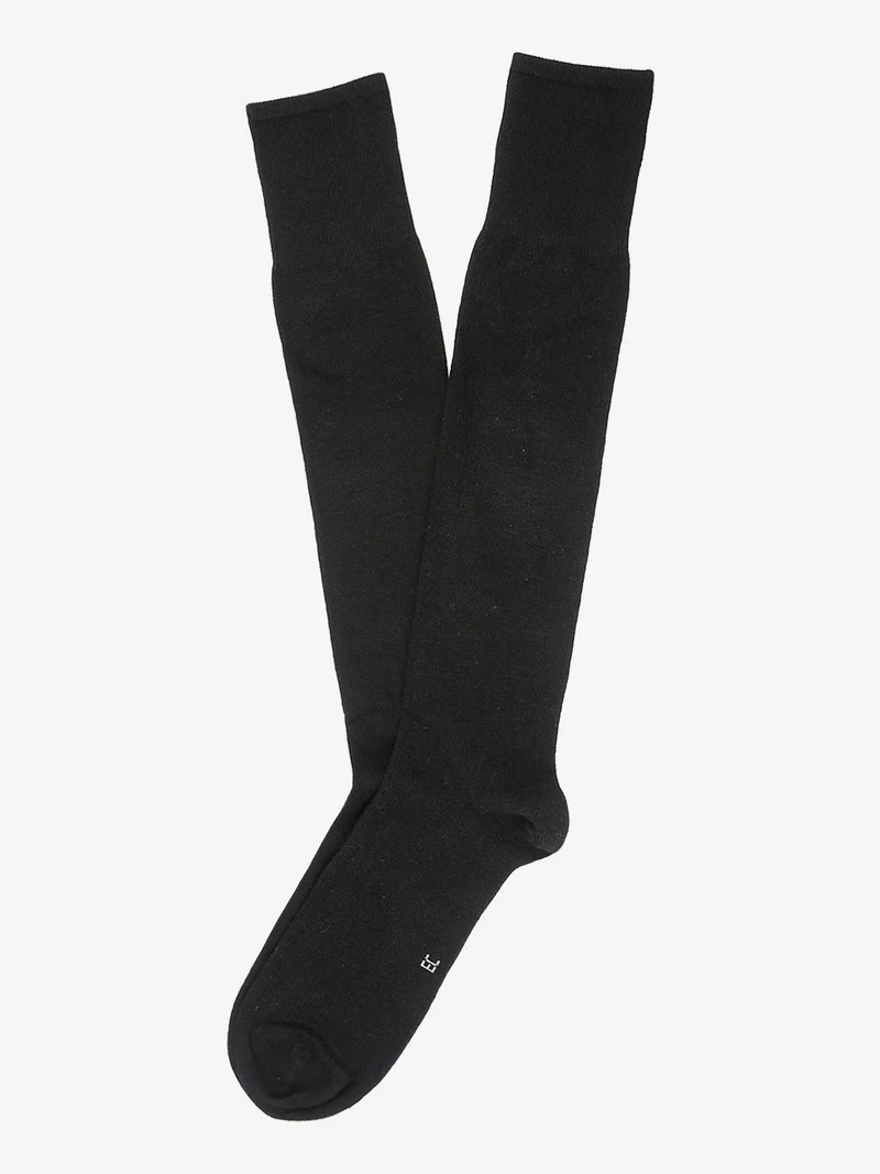 Calze lunghe da uomo in misto cashmere - nero