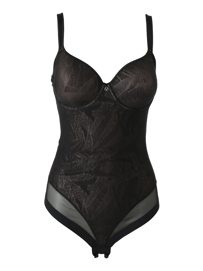 OD44C Body con coppe imbottite e ferretto COPPA C - nero