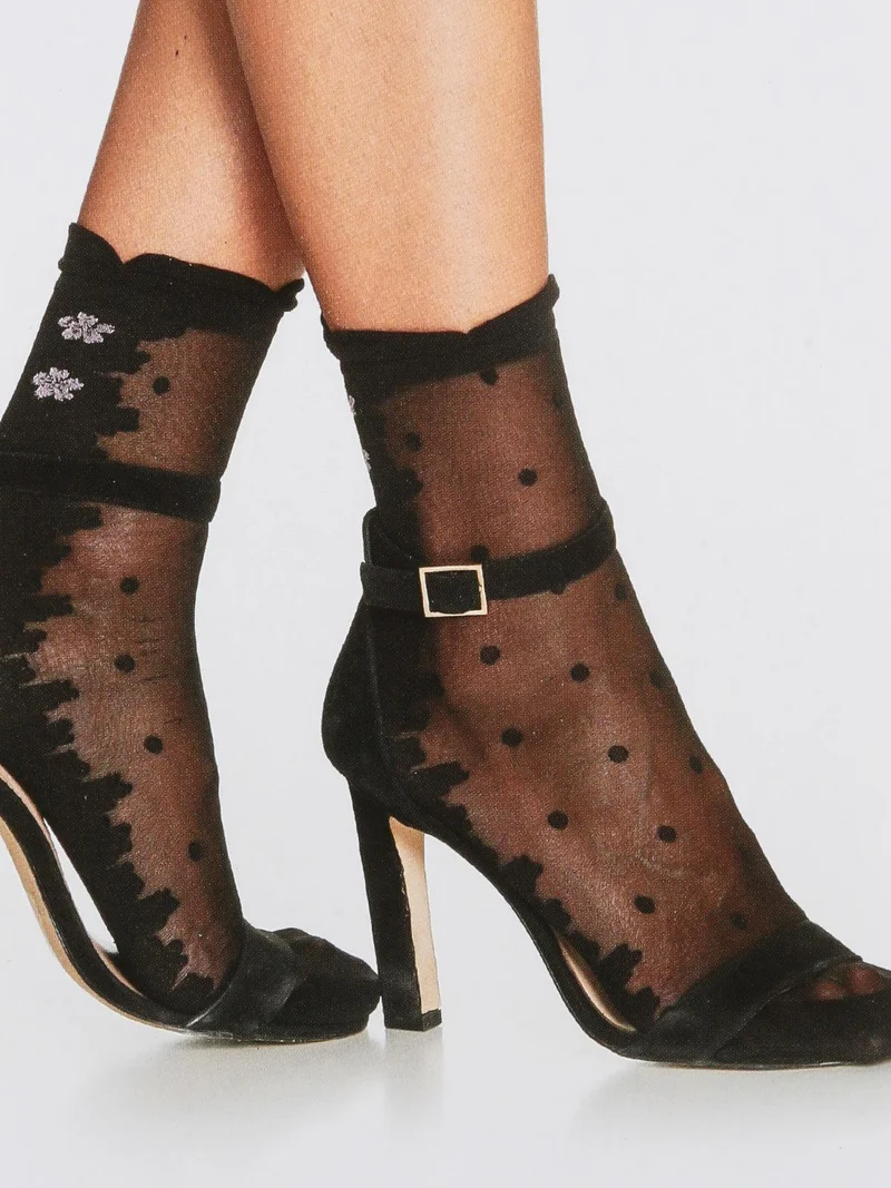 Calzine moda a pois - nero