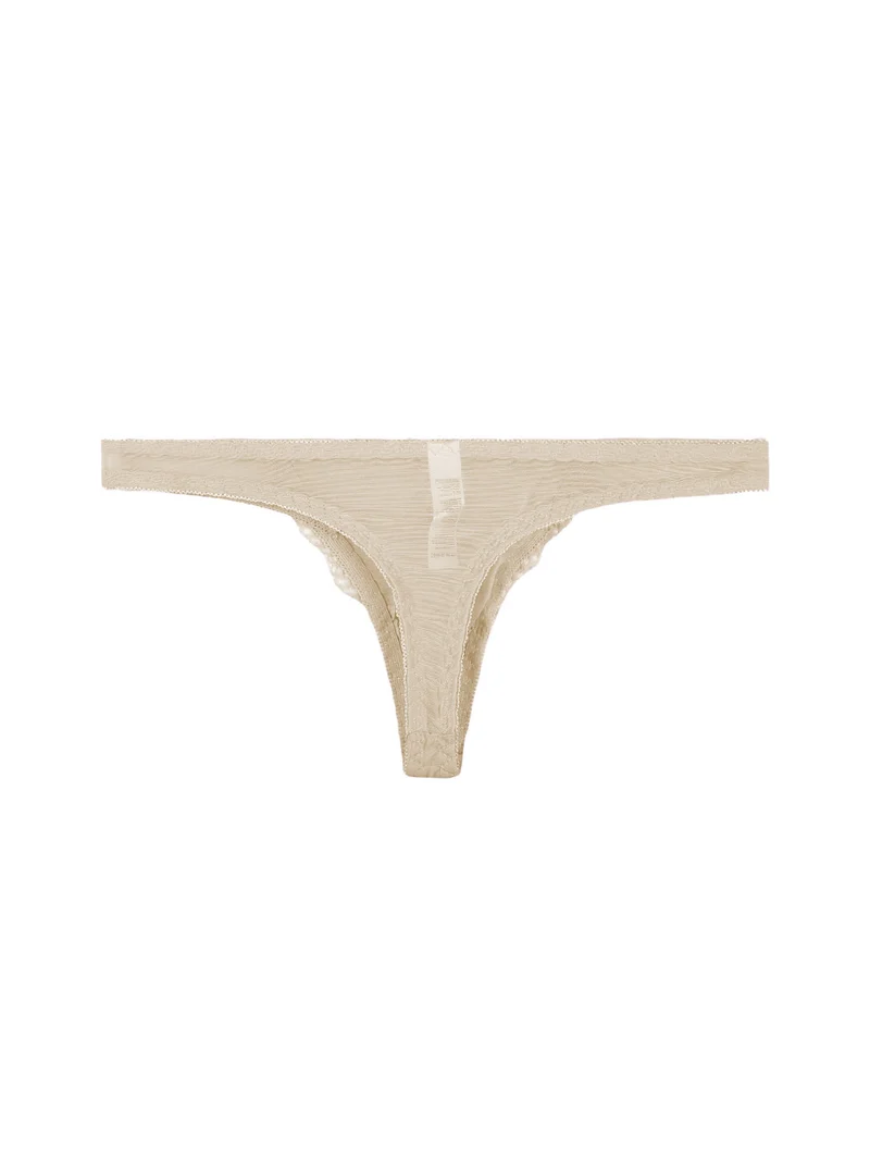 Perizoma in pizzo - beige
