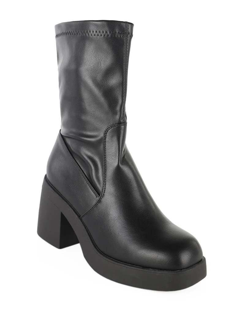 Stivaletti da donna con tacco - nero