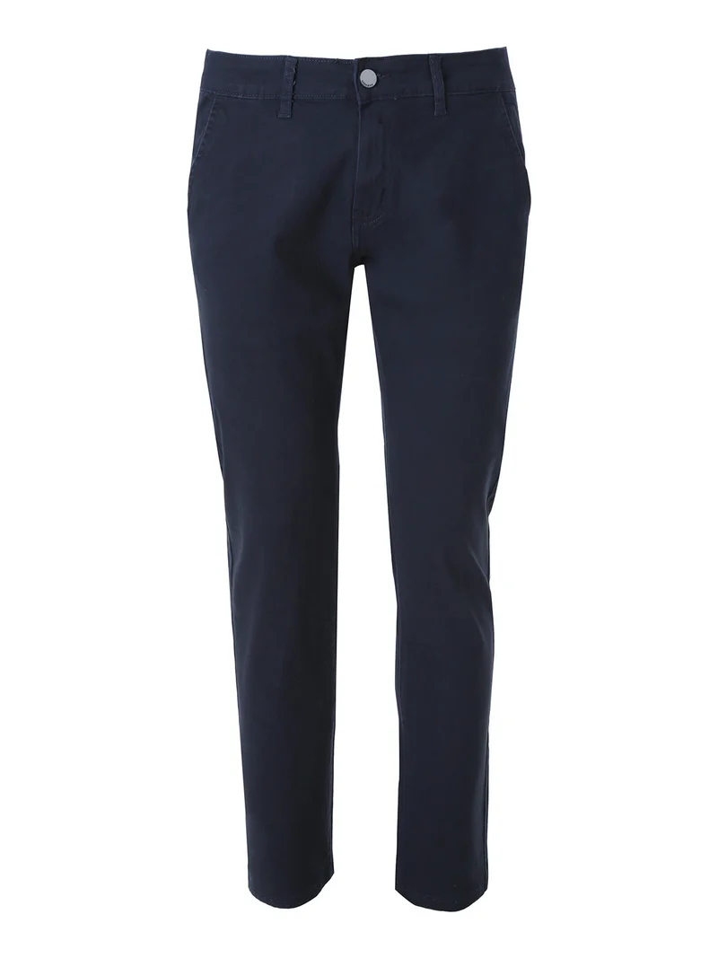 Pantaloni da uomo slim fit in cotone taglie grandi - blu scuro