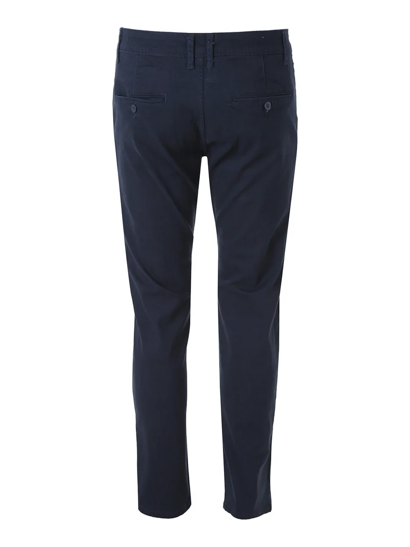 Pantaloni da uomo slim fit in cotone taglie grandi - blu scuro