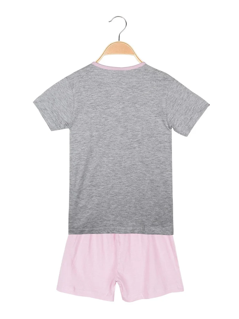 Pigiama corto in cotone - grigio