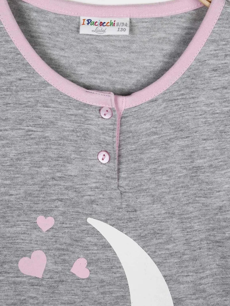 Pigiama corto in cotone - grigio