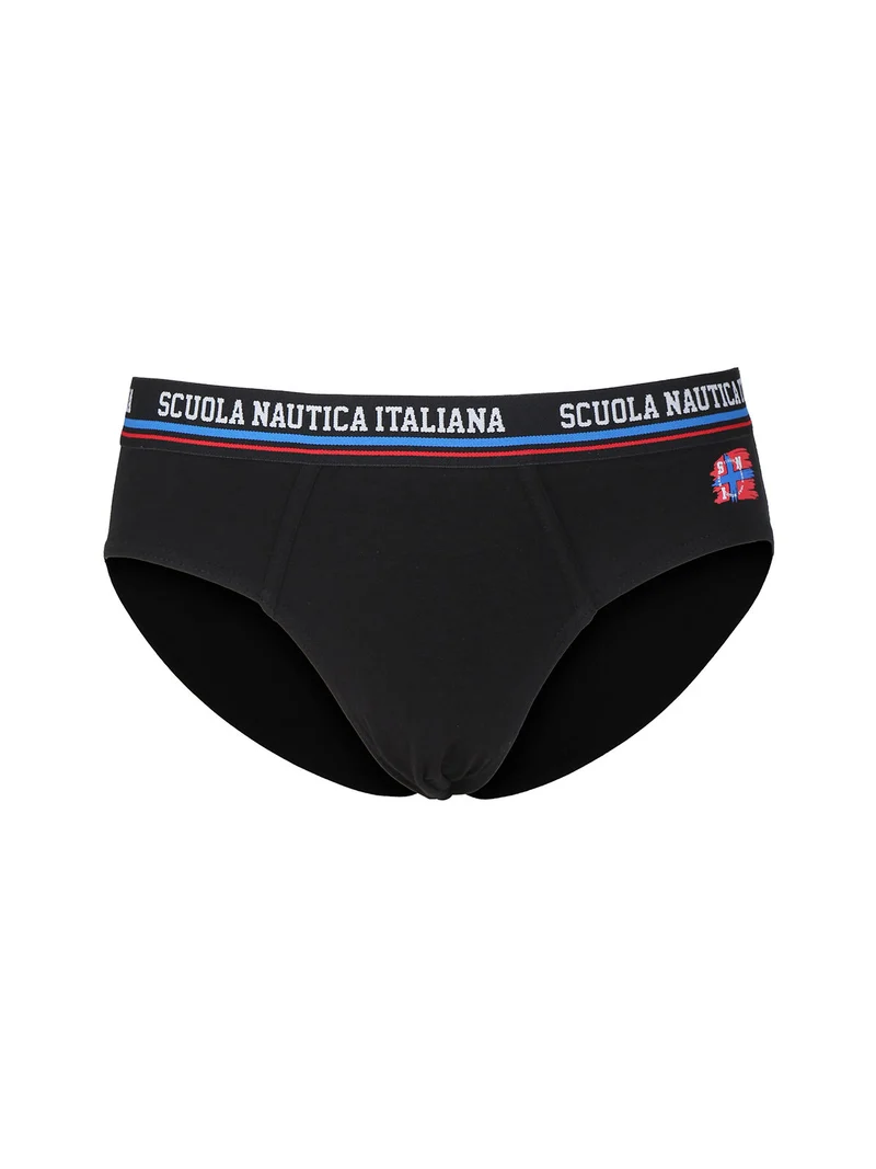 Slip da uomo tinta unita - nero