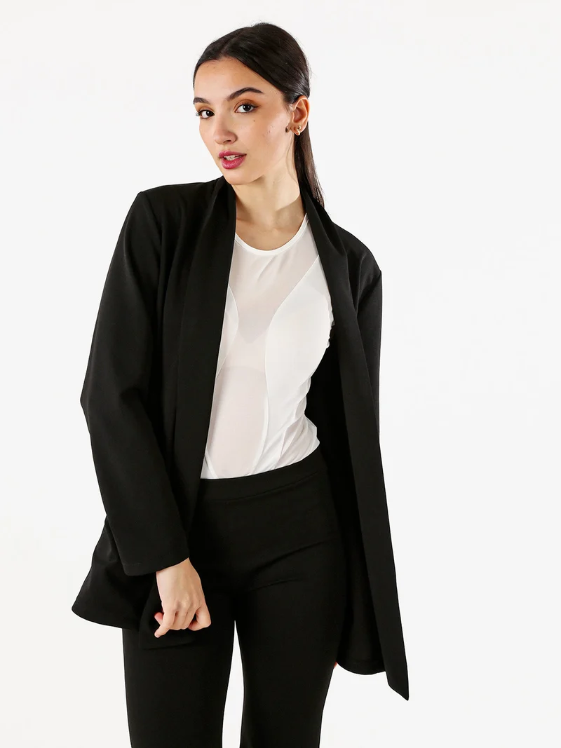 Blazer donna aperto - nero