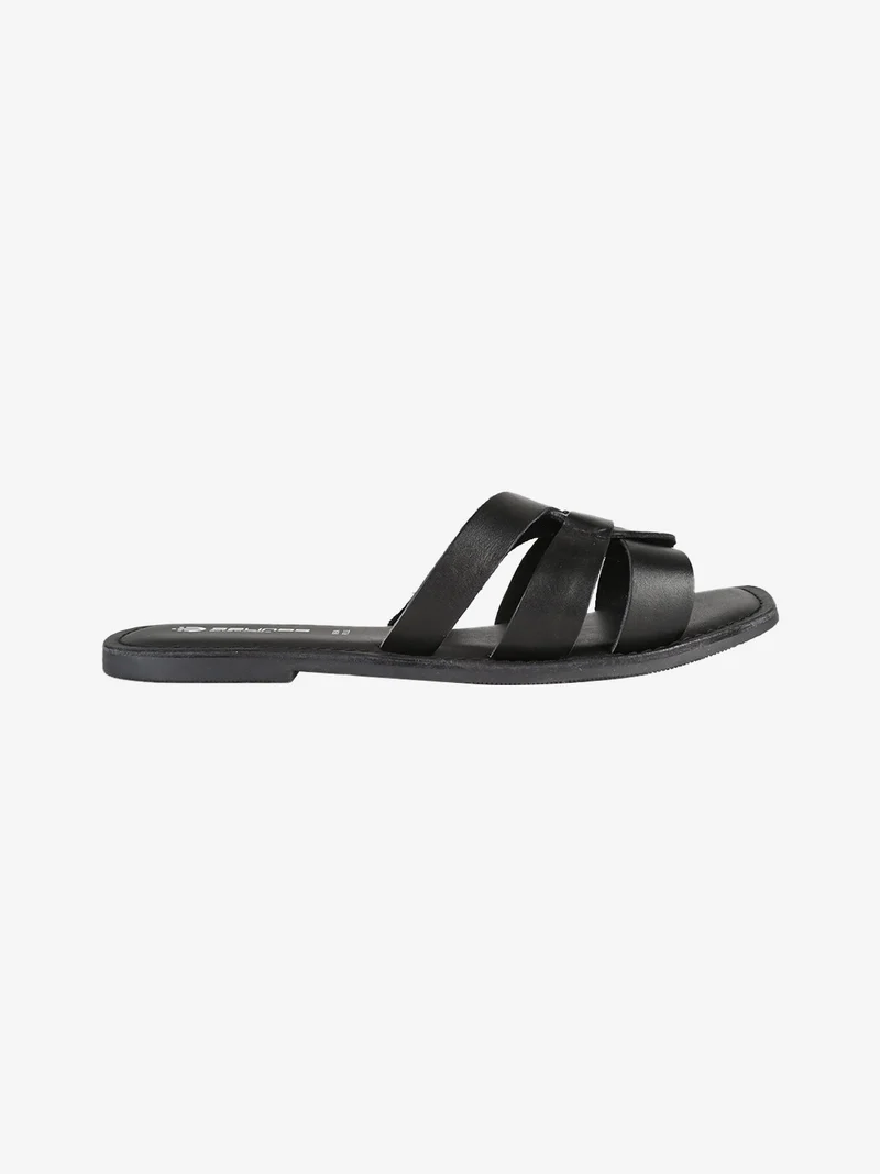 Ciabatte da donna in pelle - nero