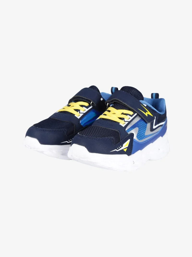 Sneakers da ragazzo con strappo e luci - blu